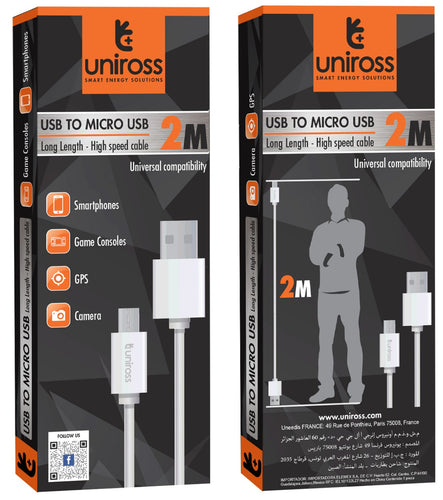 Usb to Micro Usb Cable 2M by Uniross