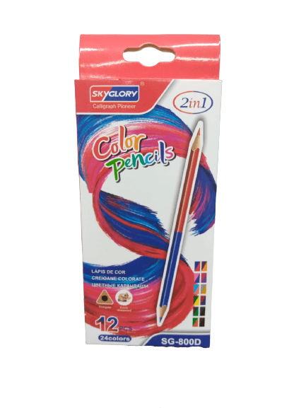 2 in 1 Color Pencil 12 Colors