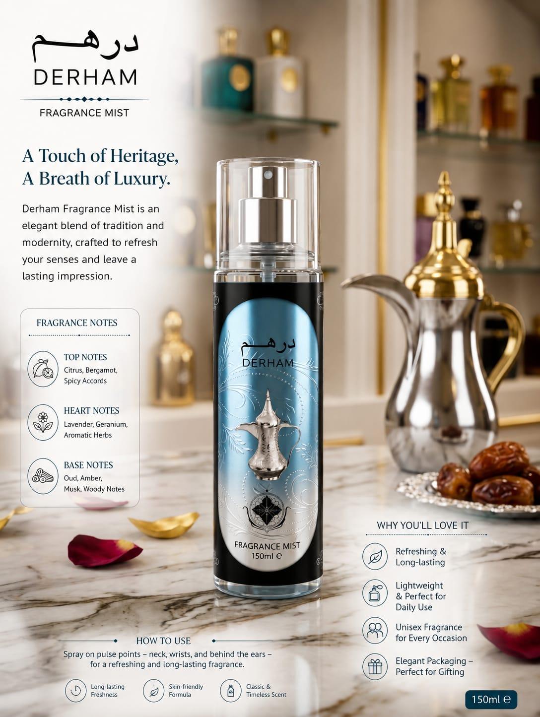 Derham Fragrance Mist 150ml
