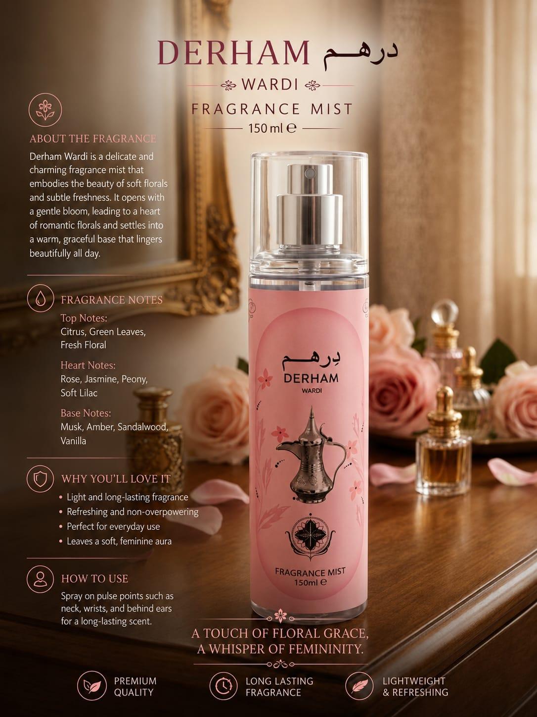 Derham Wardi Fragrance Mist 150ml