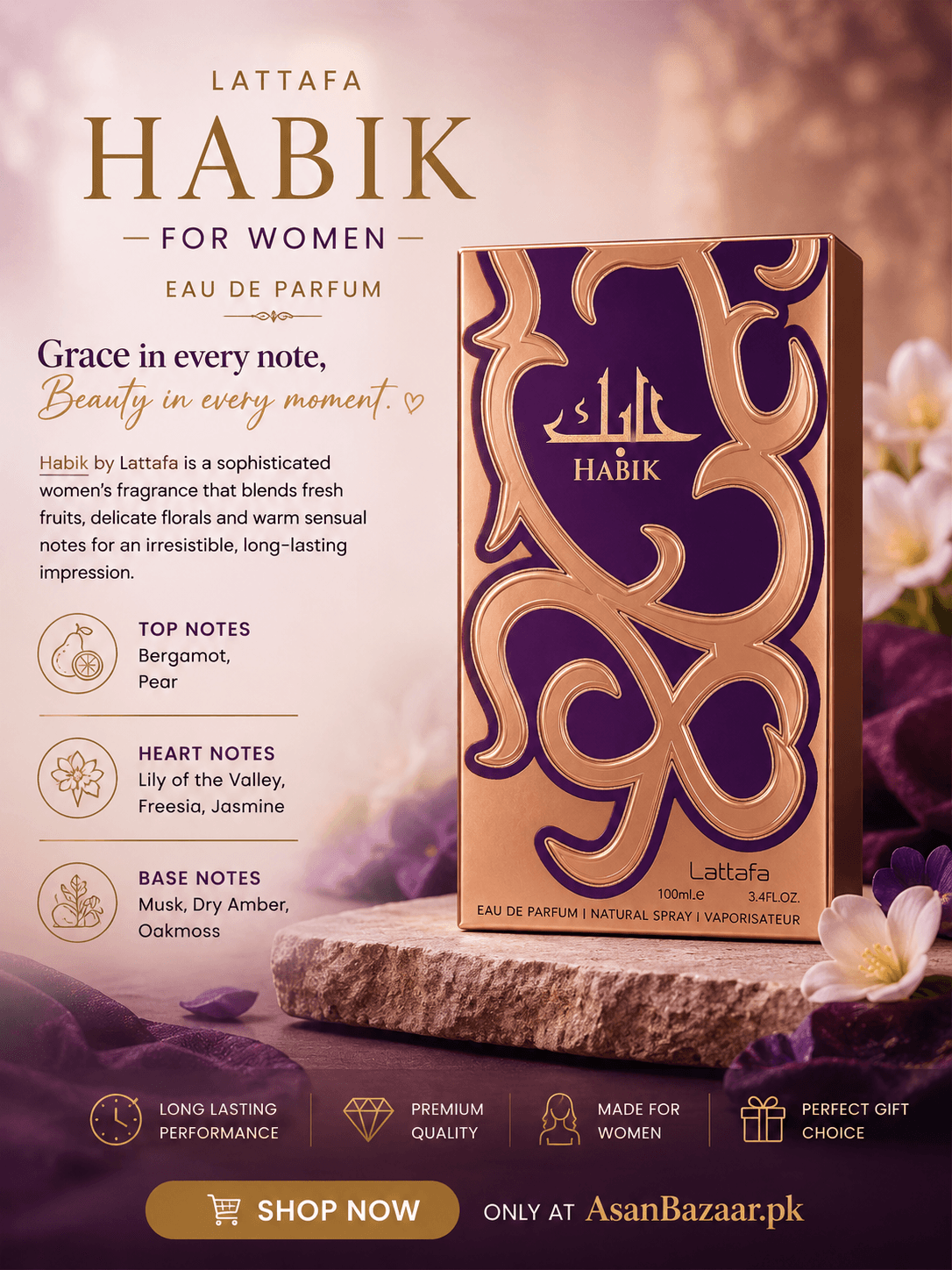 Lattafa Habik for Women Eau de Parfum 100ml