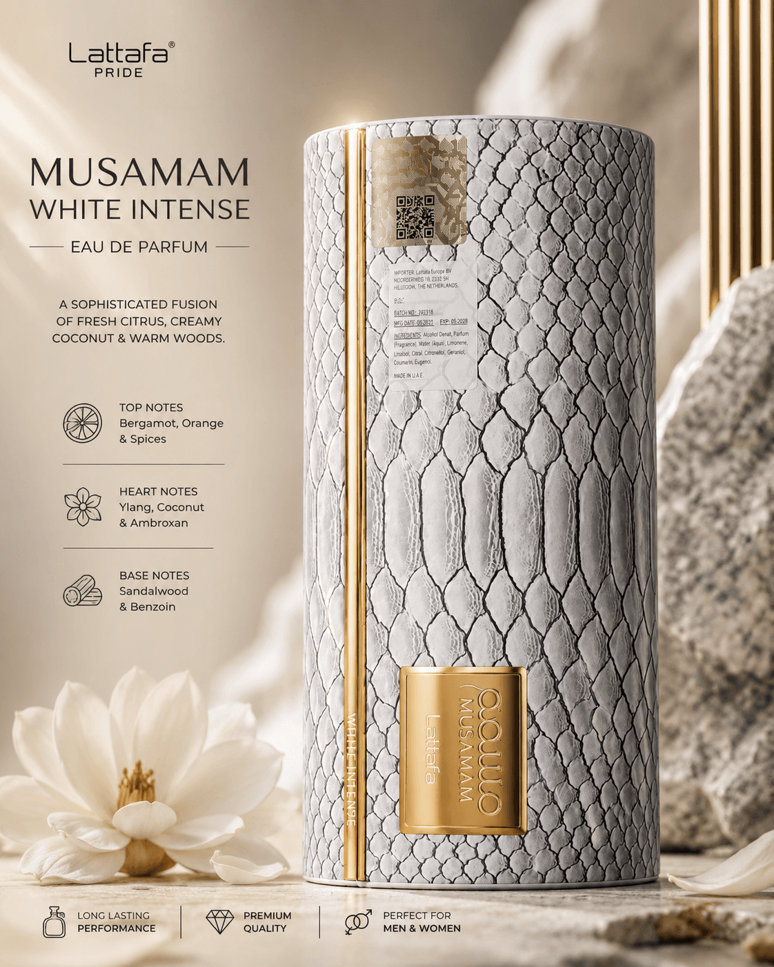 Lattafa Musamam White Intense Eau de Parfum 100ml