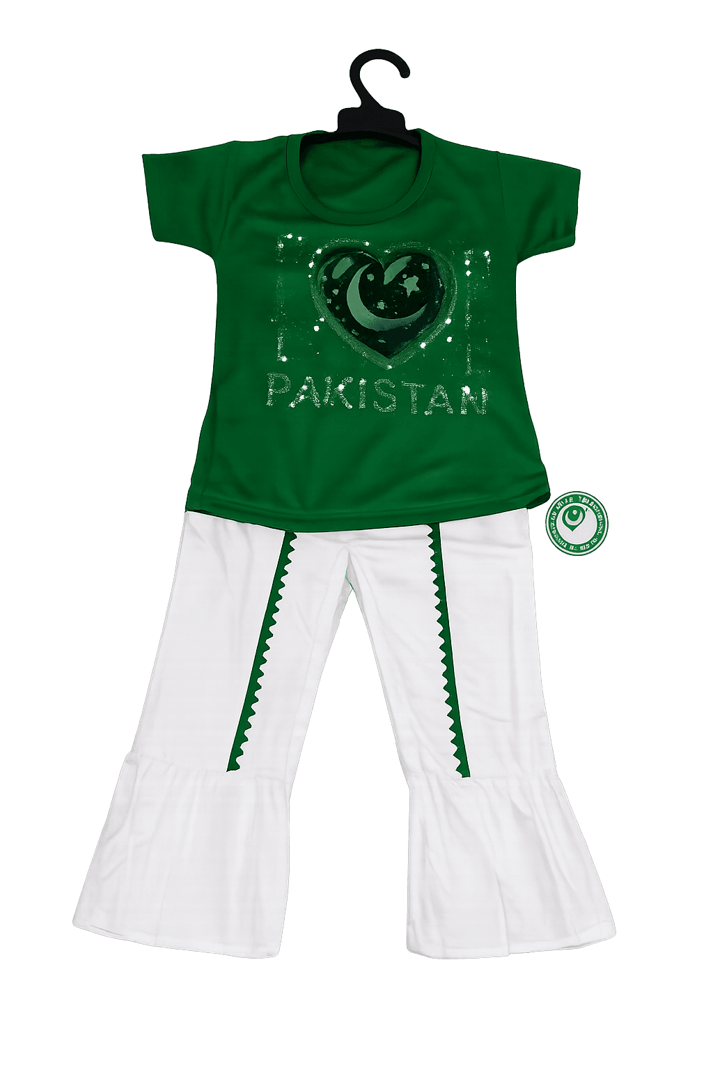 14 August Baby 2 Piece Suit Pakistan Crescent Heart