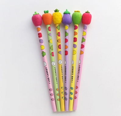 Carrot Shape Eraser Pencil Set
