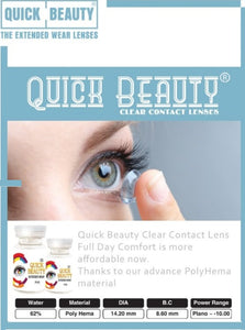 Eyes Contact Lenses Blue Tint (-0.50 to -10.00) by Quick Beauty