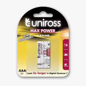 2AAA Alkaline Max Power by Uniross