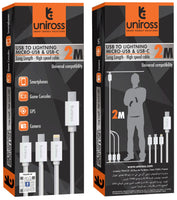 Usb to Universal 3in1 Cable 2M by Uniross