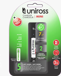 Mini Charger USB + 2AAA by Uniross