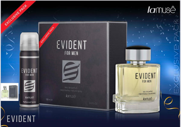 Evident For Men With Deodorant by La Muse 100 Ml