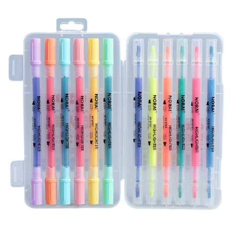 Dual Tip Nora Highlighter 12 Colors