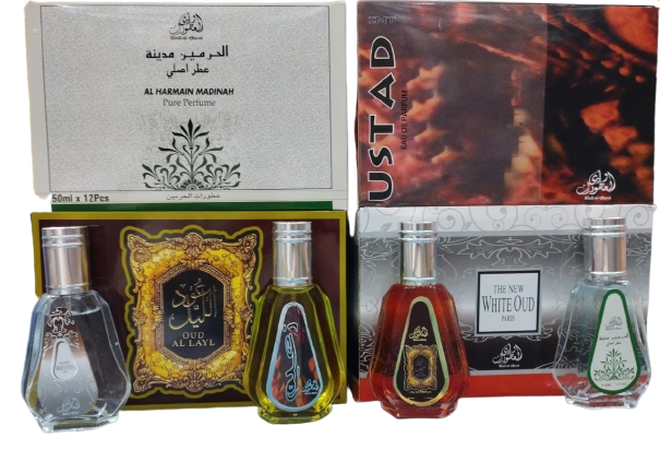 Pack of 4 Pieces Perfume by Wadi ul Atorat 50 ml