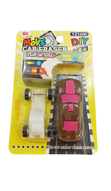 Move Car Eraser Set for Kids