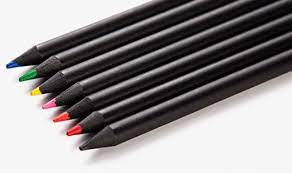 Black Wood Pencil Colors 12 Piece